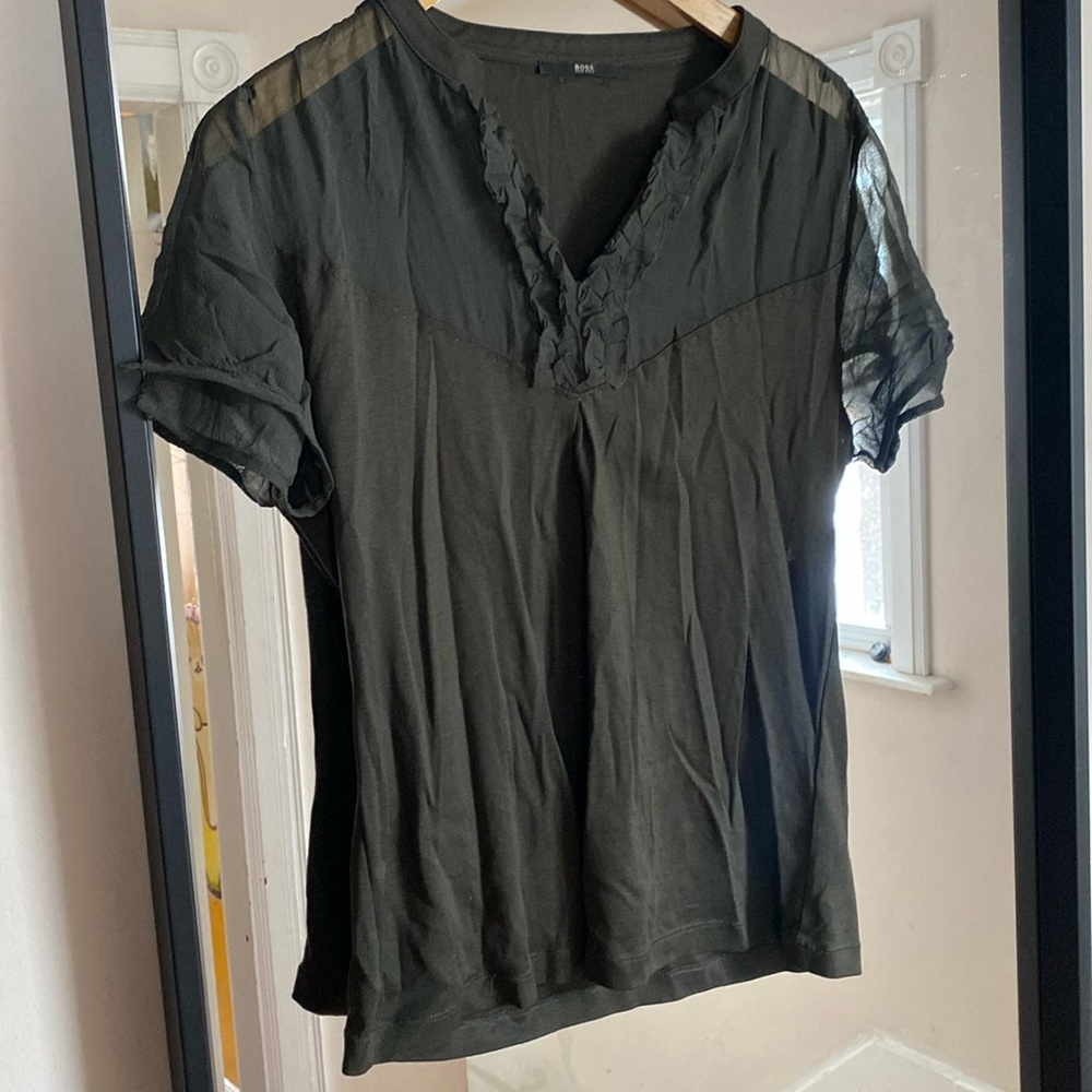 Boss Hugo Boss dark green tee